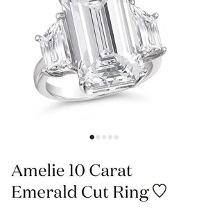 Amelie Silver Emerald Cut Ring